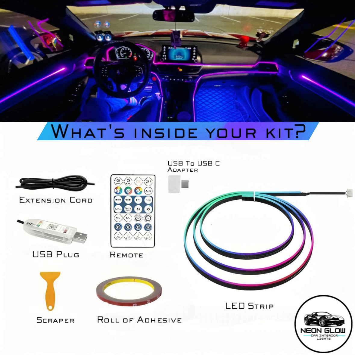 Neon Glow Car Led Kit